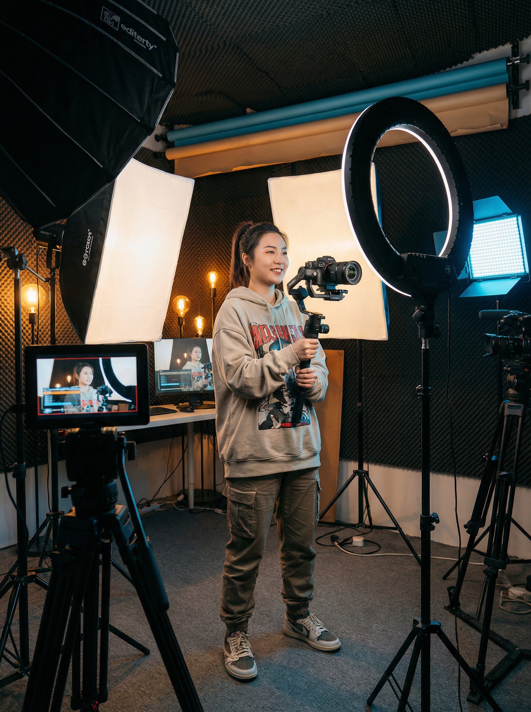 反差靓女怀旧视频创作